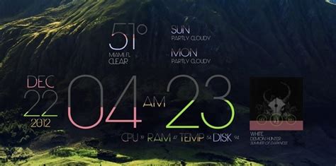 rainmeter clock|best clock for rainmeter.